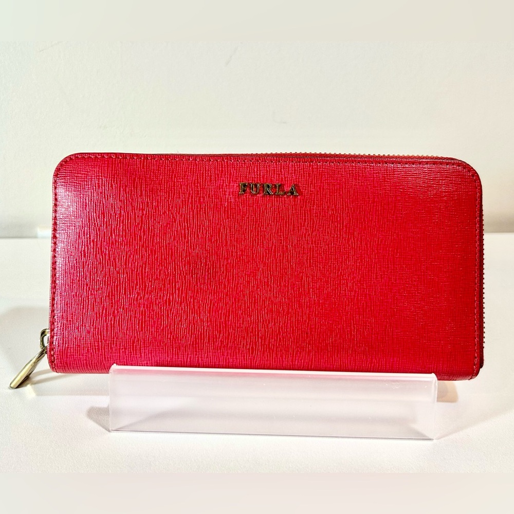 Furla Red Zip-Around Wallet